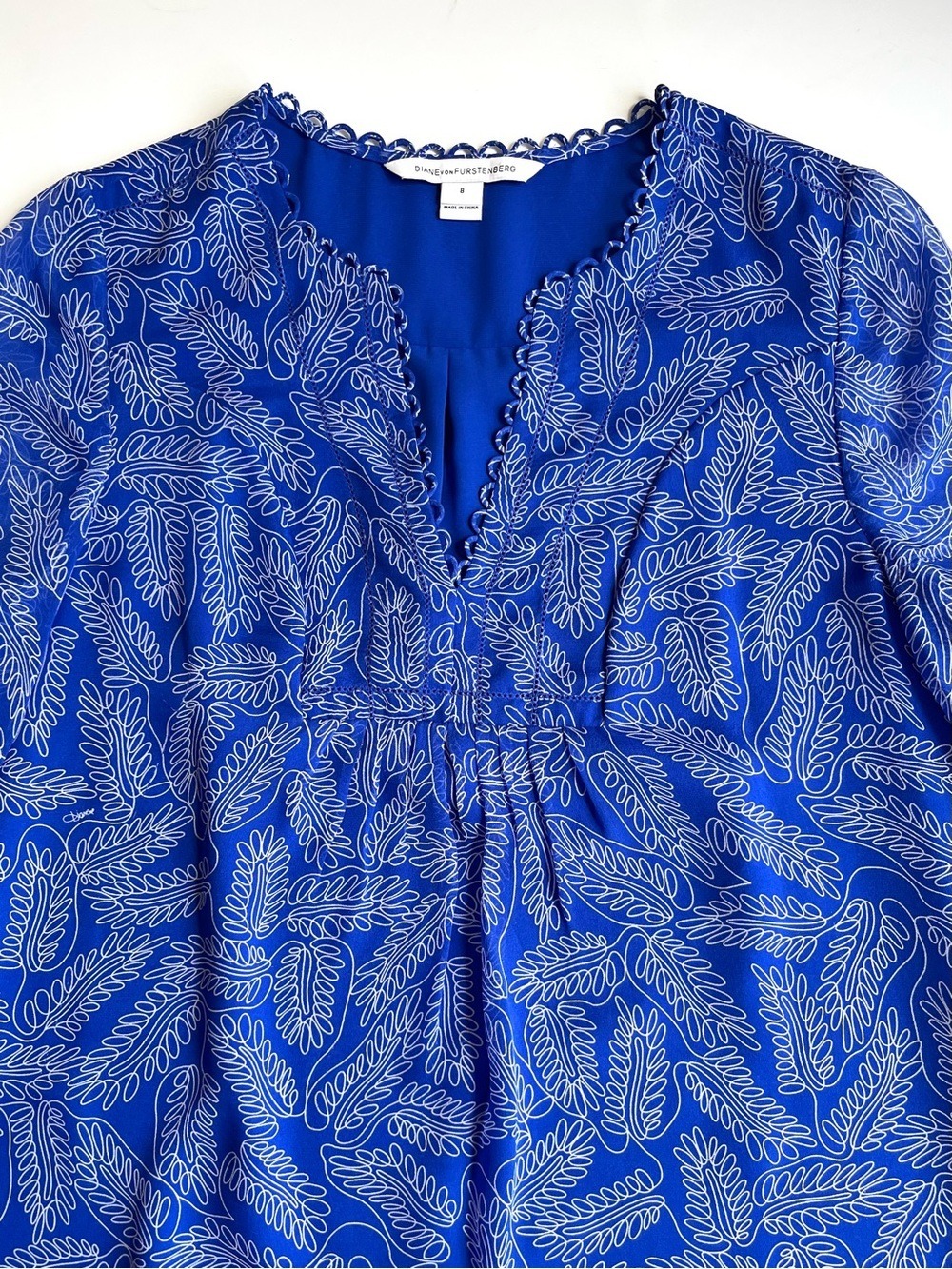 Diane Von Furstenberg DVF Aria Riveria Buds Silk Dress - Picture 8 of 12